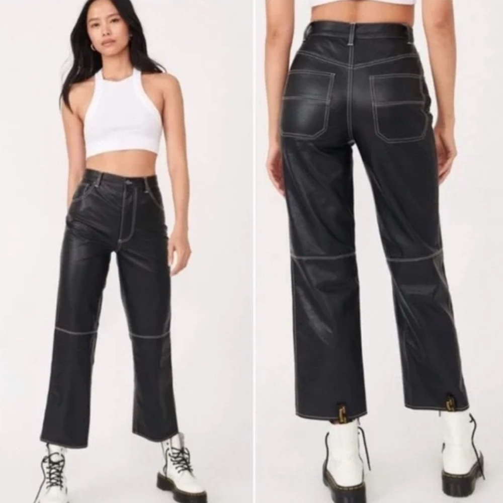 Free People We The Free The It Factor Vegan Leather Pant in Mystic